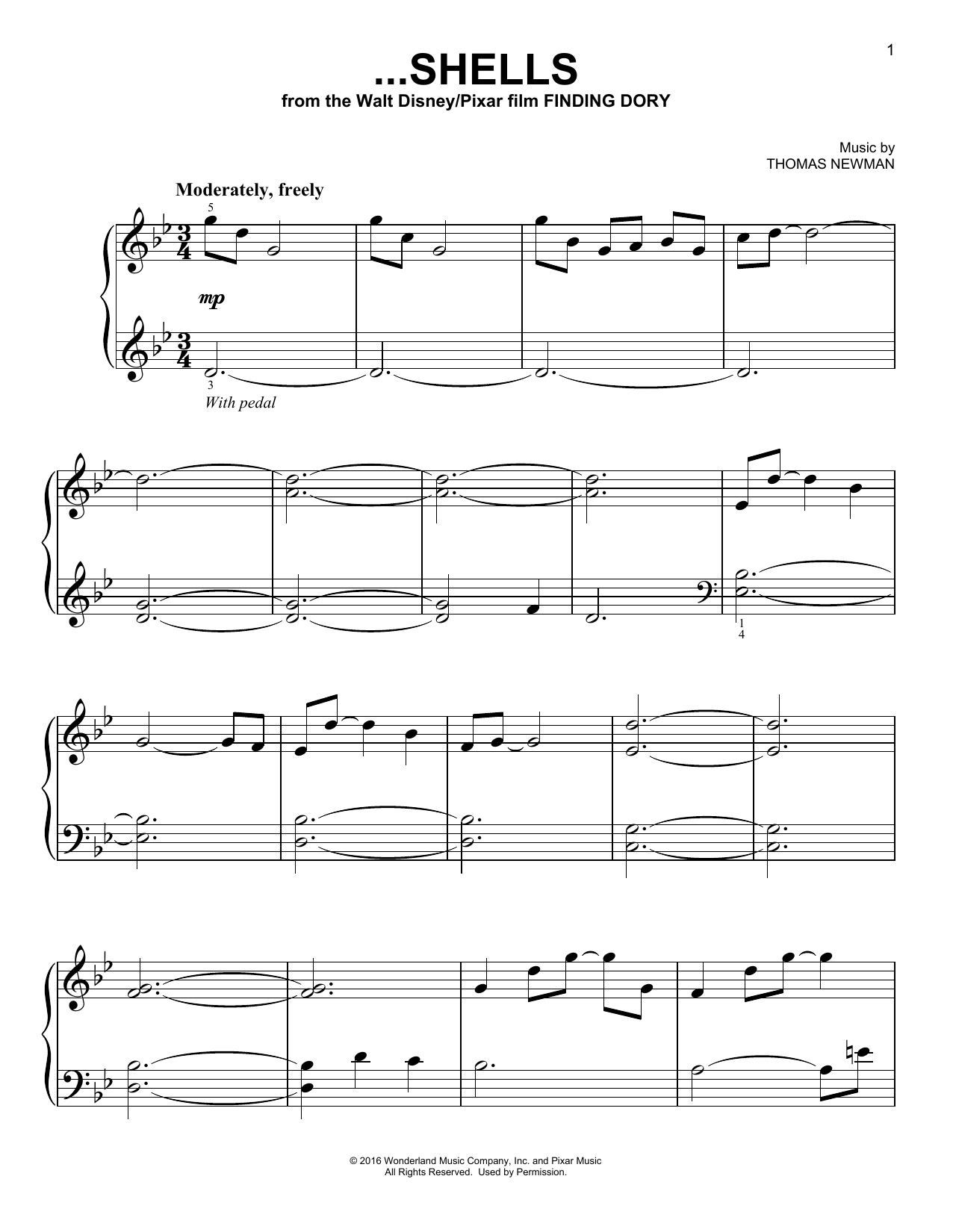 Download Thomas Newman ...Shells Sheet Music and learn how to play Piano PDF digital score in minutes