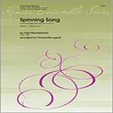 Download or print Thomas Bourgault Spinning Song (from Song Without Words, Op. 67, No. 4) - Horn in F Sheet Music Printable PDF -page score for Concert / arranged Woodwind Ensemble SKU: 354261.