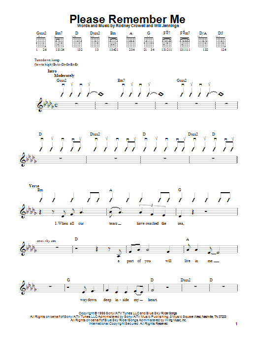 Download Tim McGraw Please Remember Me Sheet Music and learn how to play Easy Guitar PDF digital score in minutes