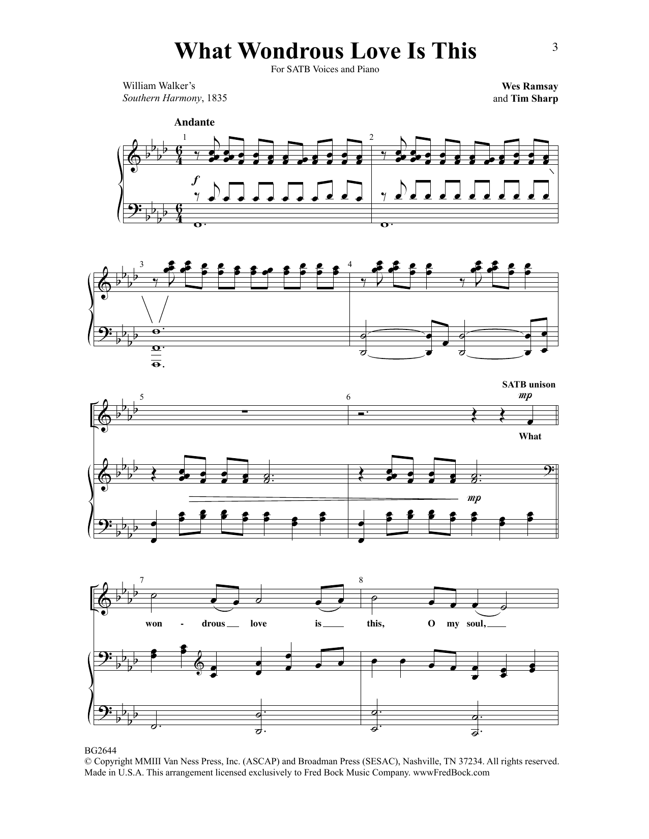 Download Tim Sharp What Wondrous Love Is This Sheet Music and learn how to play SATB Choir PDF digital score in minutes