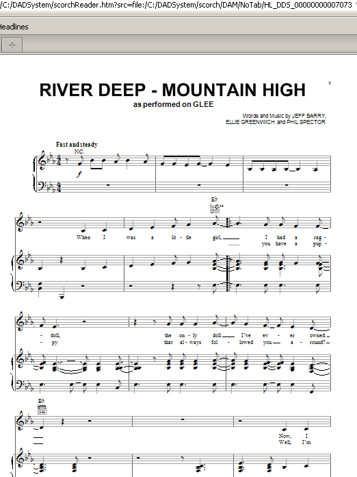 Download Tina Turner River Deep - Mountain High Sheet Music and learn how to play Piano, Vocal & Guitar (Right-Hand Melody) PDF digital score in minutes