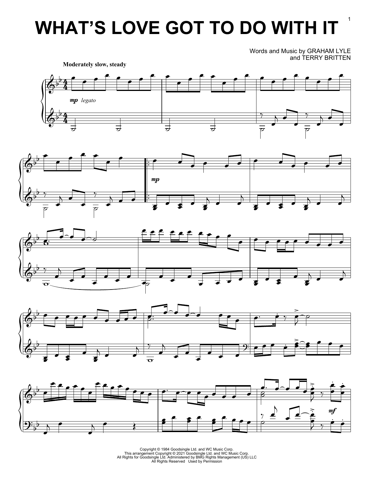 Download Tina Turner What's Love Got To Do With It [Classical version] Sheet Music and learn how to play Piano Solo PDF digital score in minutes