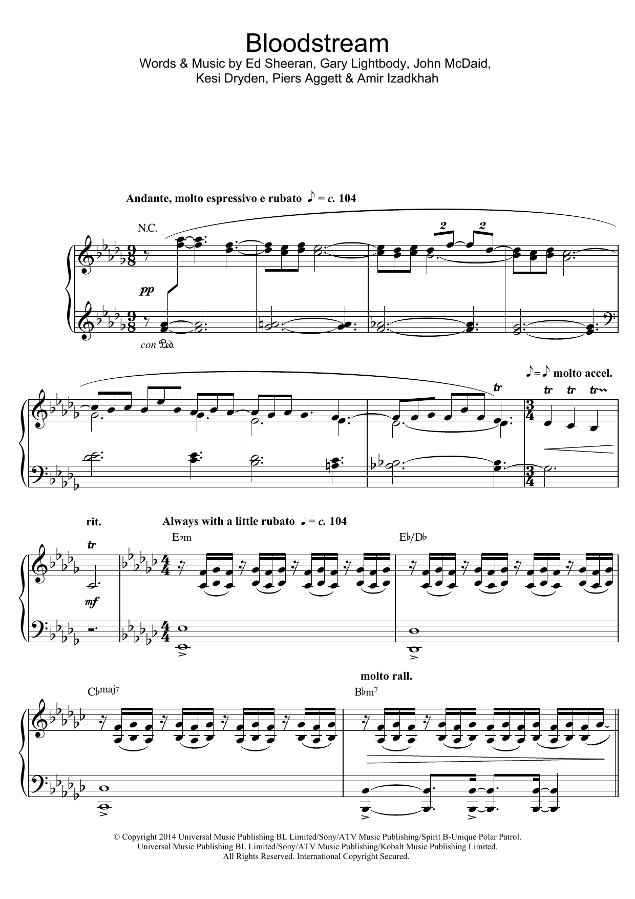 Download Tokio Myers Bloodstream Sheet Music and learn how to play Piano PDF digital score in minutes