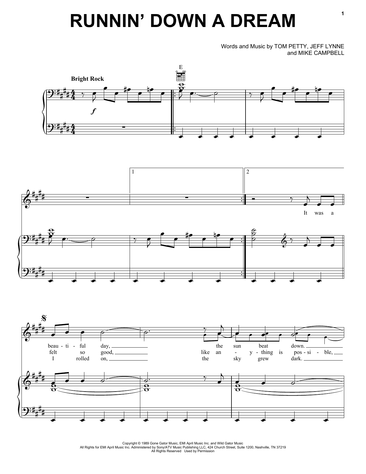 Download Tom Petty Runnin' Down A Dream Sheet Music and learn how to play Ukulele PDF digital score in minutes