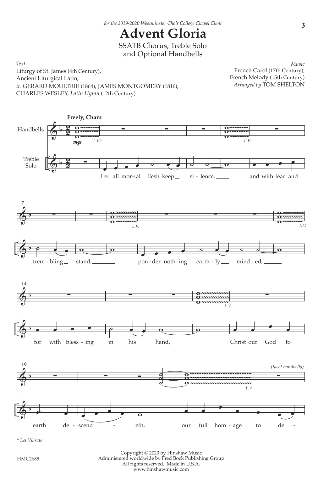 Download Tom Shelton Advent Gloria Sheet Music and learn how to play SATB Choir PDF digital score in minutes