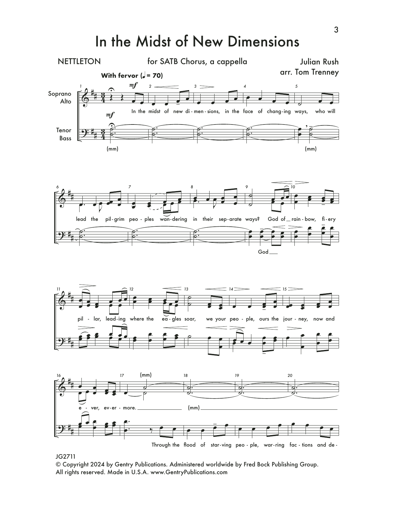 Download Tom Trenney In The Midst Of New Dimensions Sheet Music and learn how to play SATB Choir PDF digital score in minutes