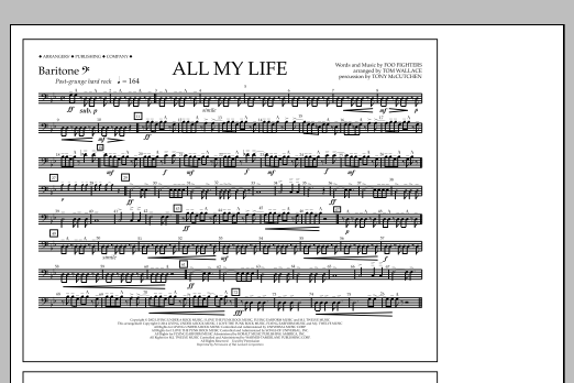Download Tom Wallace All My Life - Baritone B.C. Sheet Music and learn how to play Marching Band PDF digital score in minutes