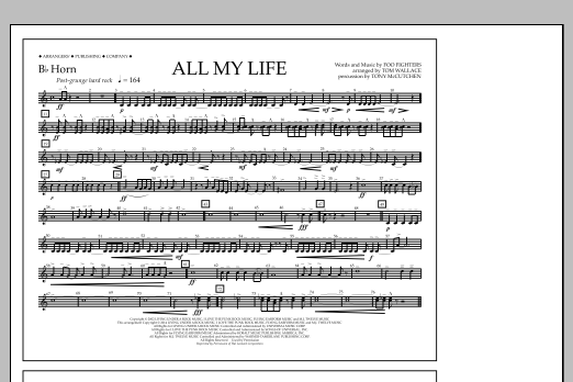 Download Tom Wallace All My Life - Bb Horn Sheet Music and learn how to play Marching Band PDF digital score in minutes