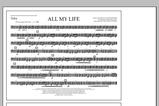 Download Tom Wallace All My Life - Tuba Sheet Music and learn how to play Marching Band PDF digital score in minutes
