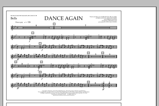 Download Tom Wallace Dance Again - Bells Sheet Music and learn how to play Marching Band PDF digital score in minutes
