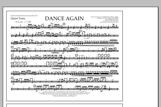 Download Tom Wallace Dance Again - Quint-Toms Sheet Music and learn how to play Marching Band PDF digital score in minutes