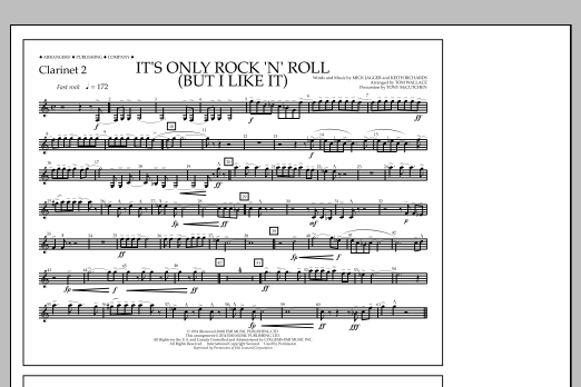Download Tom Wallace It's Only Rock 'n' Roll (But I Like It) - Clarinet 2 Sheet Music and learn how to play Marching Band PDF digital score in minutes