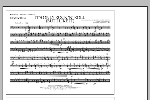 Download Tom Wallace It's Only Rock 'n' Roll (But I Like It) - Electric Bass Sheet Music and learn how to play Marching Band PDF digital score in minutes