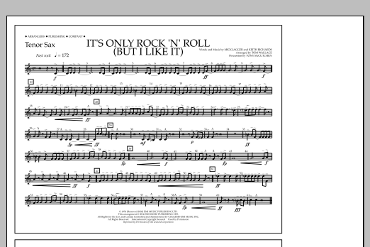 Download Tom Wallace It's Only Rock 'n' Roll (But I Like It) - Tenor Sax Sheet Music and learn how to play Marching Band PDF digital score in minutes
