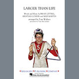 Download or print Tom Wallace Larger Than Life - Baritone Sax Sheet Music Printable PDF -page score for Pop / arranged Marching Band SKU: 378743.
