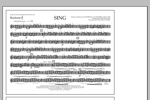 Download Tom Wallace Sing - Baritone T.C. Sheet Music and learn how to play Marching Band PDF digital score in minutes