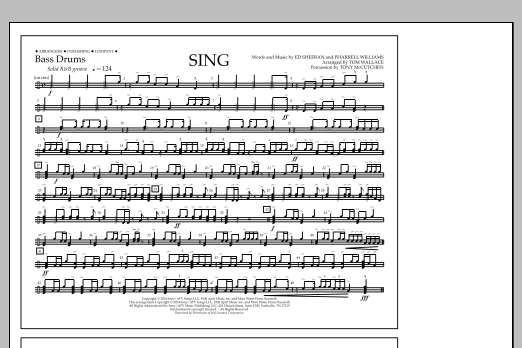 Download Tom Wallace Sing - Bass Drums Sheet Music and learn how to play Marching Band PDF digital score in minutes