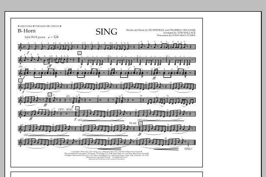 Download Tom Wallace Sing - Bb Horn Sheet Music and learn how to play Marching Band PDF digital score in minutes