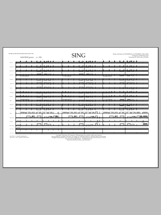 Download Tom Wallace Sing - Full Score Sheet Music and learn how to play Marching Band PDF digital score in minutes