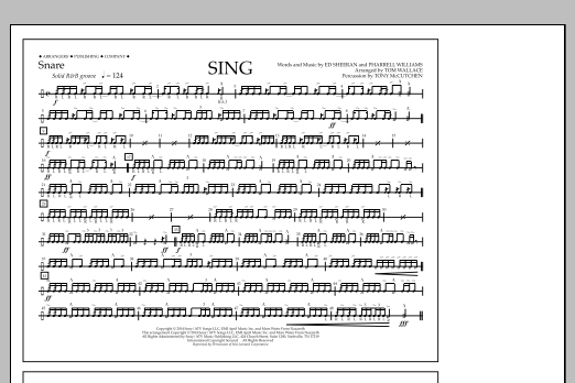 Download Tom Wallace Sing - Snare Sheet Music and learn how to play Marching Band PDF digital score in minutes