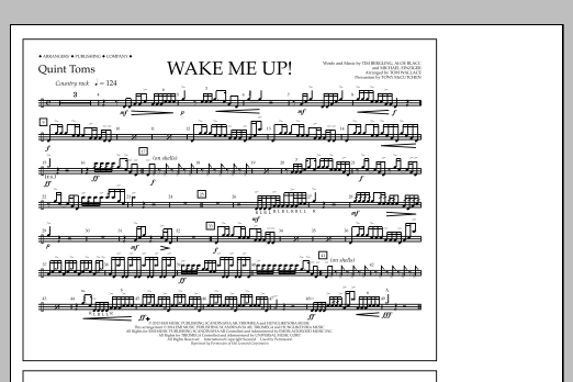 Download Tom Wallace Wake Me Up! - Quint-Toms Sheet Music and learn how to play Marching Band PDF digital score in minutes