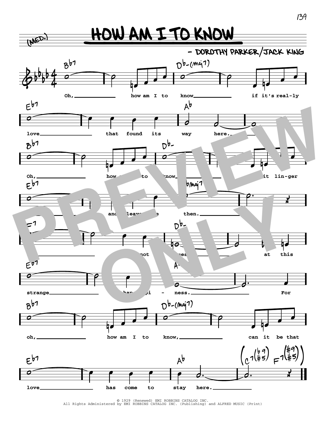 Download Tommy Dorsey & His Orchestra How Am I To Know (High Voice) Sheet Music and learn how to play Real Book – Melody, Lyrics & Chords PDF digital score in minutes