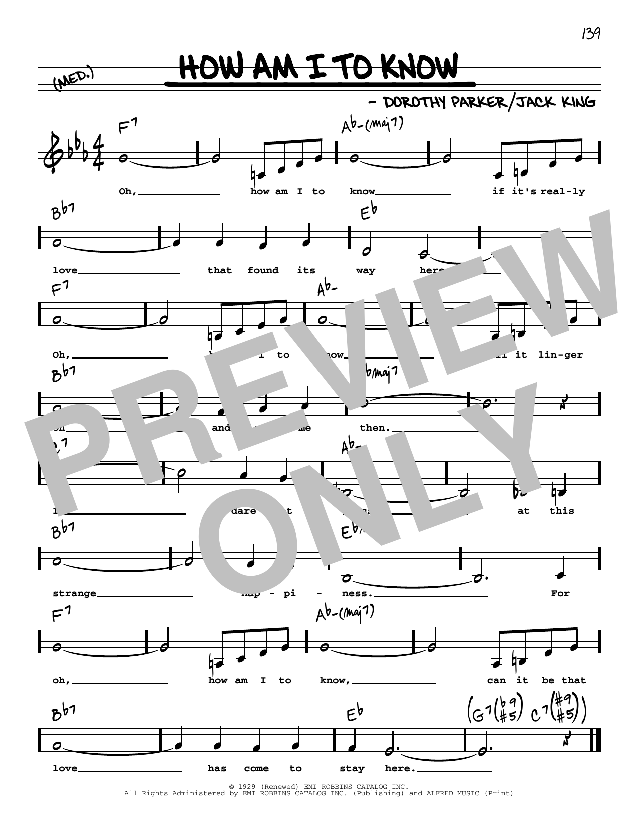 Download Tommy Dorsey & His Orchestra How Am I To Know (Low Voice) Sheet Music and learn how to play Real Book – Melody, Lyrics & Chords PDF digital score in minutes