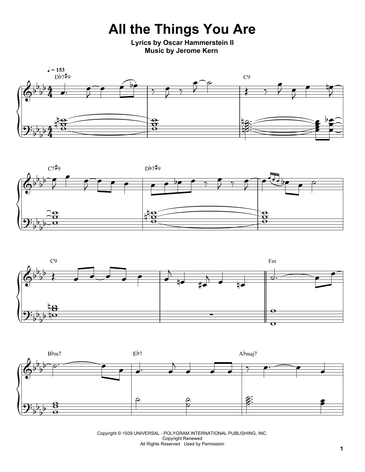 Download Tommy Flanagan All The Things You Are Sheet Music and learn how to play Piano Transcription PDF digital score in minutes