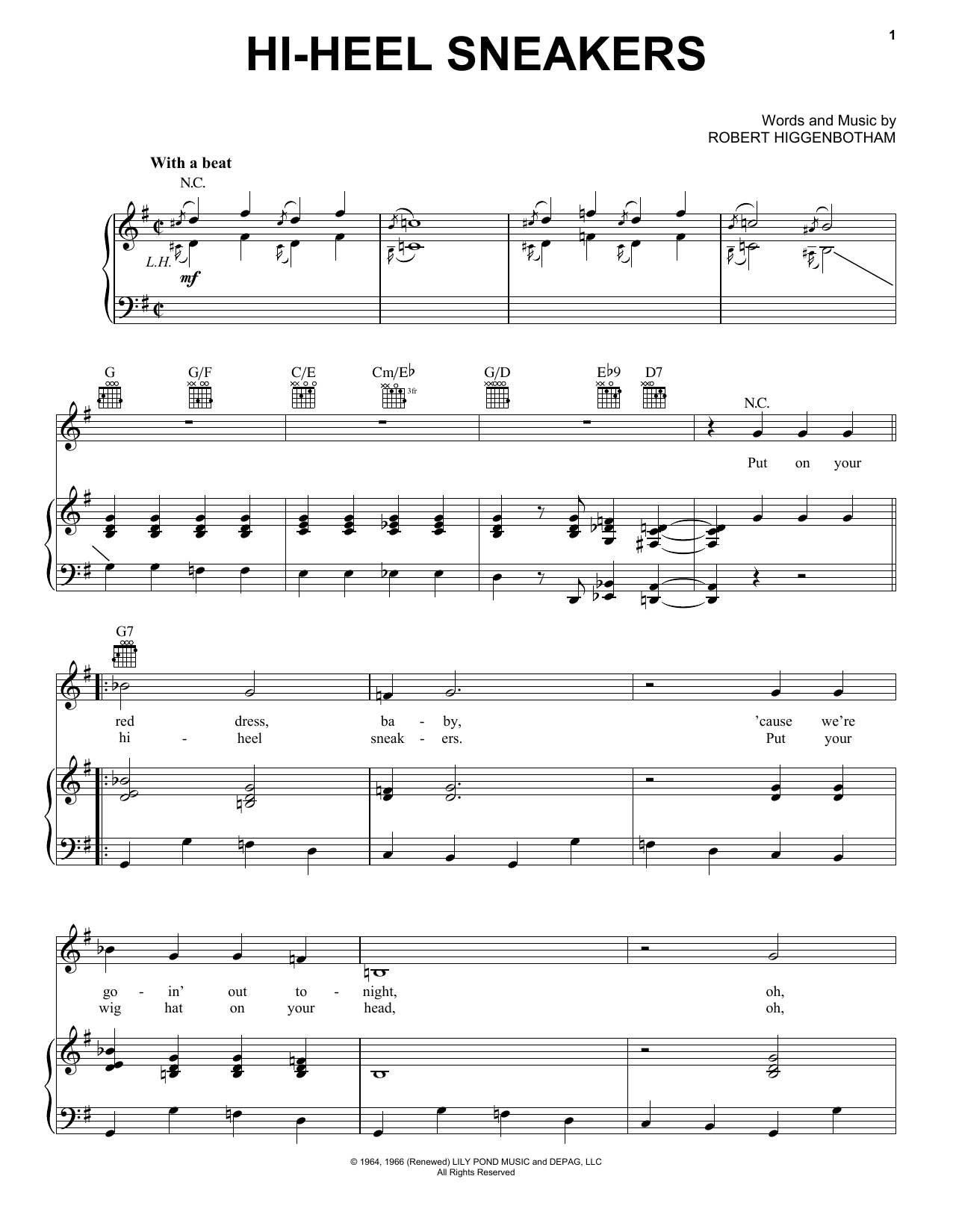 Download Tommy Tucker Hi-Heel Sneakers Sheet Music and learn how to play Piano PDF digital score in minutes