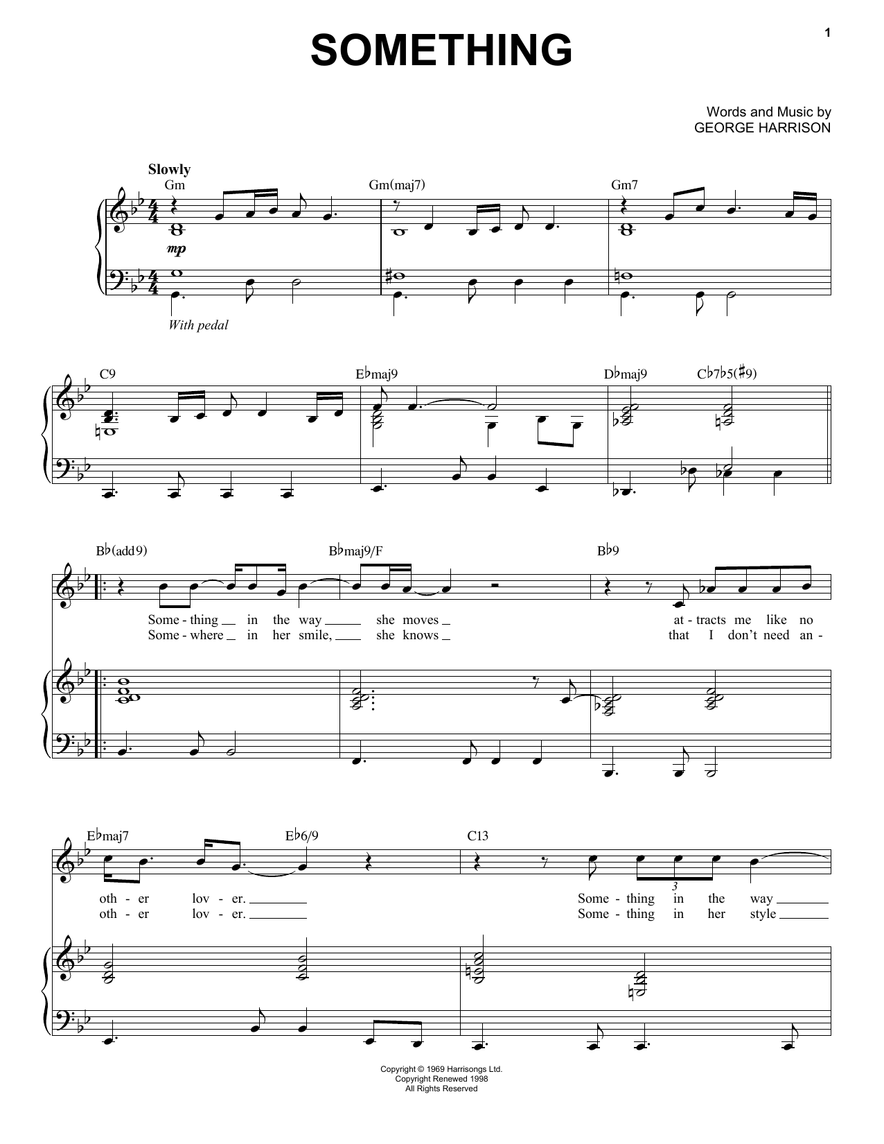 Download Tony Bennett Something Sheet Music and learn how to play Piano & Vocal PDF digital score in minutes