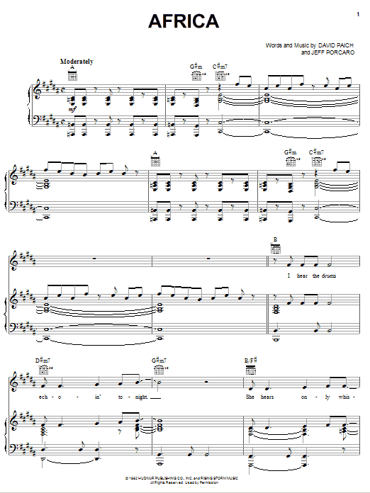 Download Toto Africa Sheet Music and learn how to play Solo Guitar PDF digital score in minutes