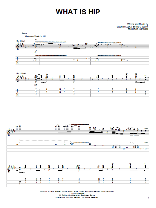 Download Tower Of Power What Is Hip Sheet Music and learn how to play Bass Guitar Tab PDF digital score in minutes