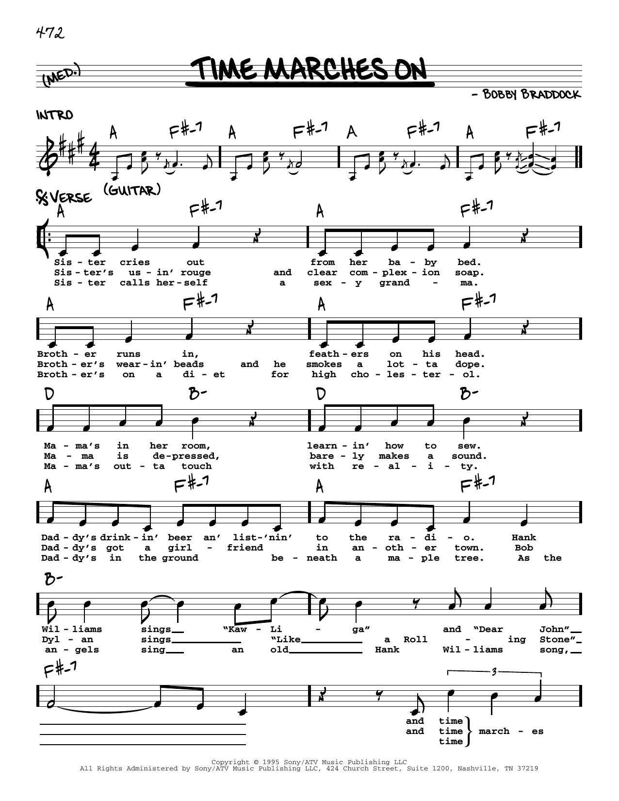 Download Tracy Lawrence Time Marches On Sheet Music and learn how to play Real Book – Melody, Lyrics & Chords PDF digital score in minutes