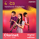 Download or print Trad. Klezmer Varshaver Freylekhs (Grade 4, list C3, from the ABRSM Clarinet Syllabus from 2026) Sheet Music Printable PDF -page score for Classical / arranged Clarinet Solo SKU: 1765072.