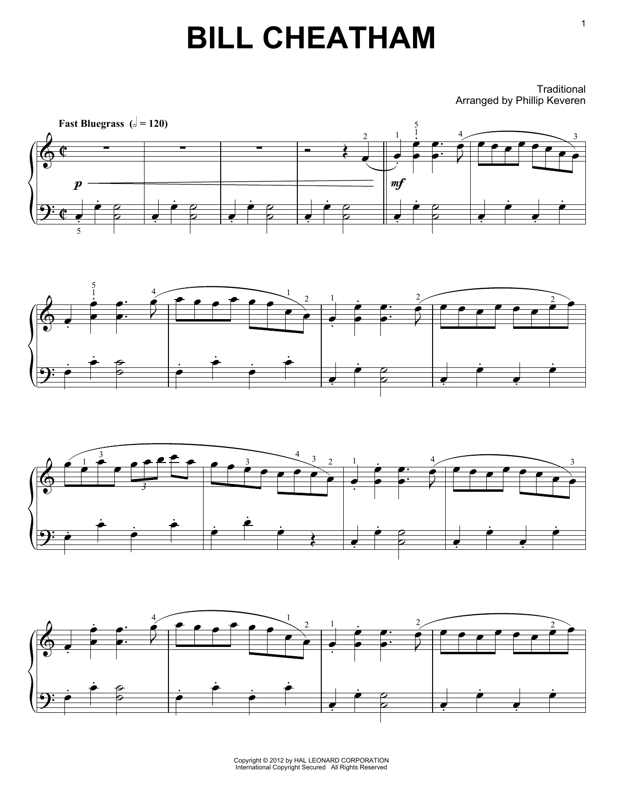 Download Phillip Keveren Bill Cheatham Sheet Music and learn how to play Piano PDF digital score in minutes