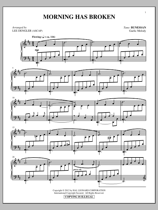 Download Traditional Bunessan Sheet Music and learn how to play Piano PDF digital score in minutes