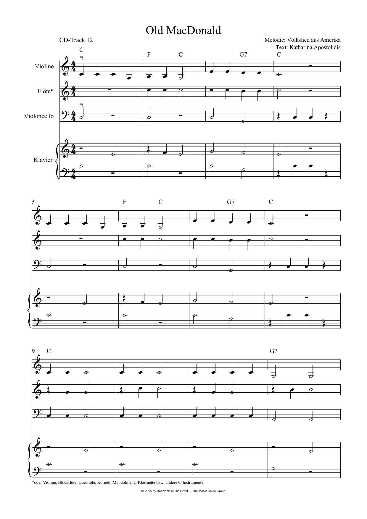 Download Traditional Buntes Liederwunderland Sheet Music and learn how to play Chamber Group PDF digital score in minutes