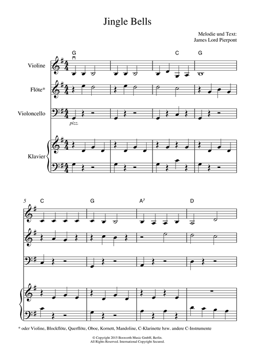 Download Traditional Buntes Weihnachtswunderland Sheet Music and learn how to play Chamber Group PDF digital score in minutes