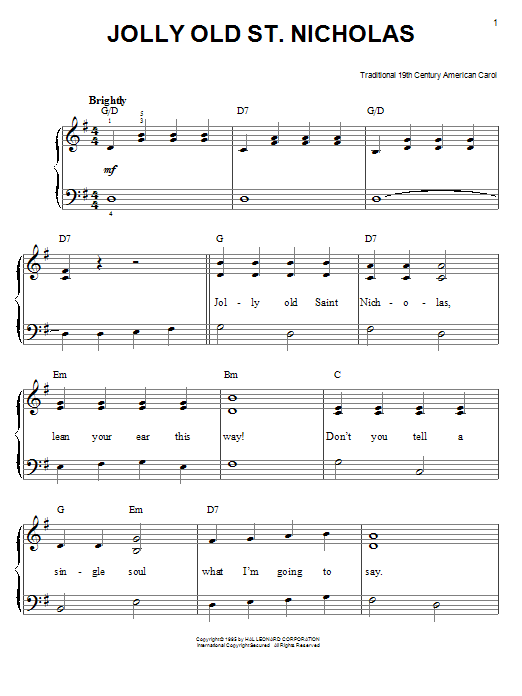 Download Traditional Carol A Jolly Merry Christmas Sheet Music and learn how to play Easy Piano PDF digital score in minutes