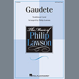 Download or print Traditional Carol Gaudete (arr. Philip Lawson) Sheet Music Printable PDF -page score for Christmas / arranged SATB Choir SKU: 1328002.