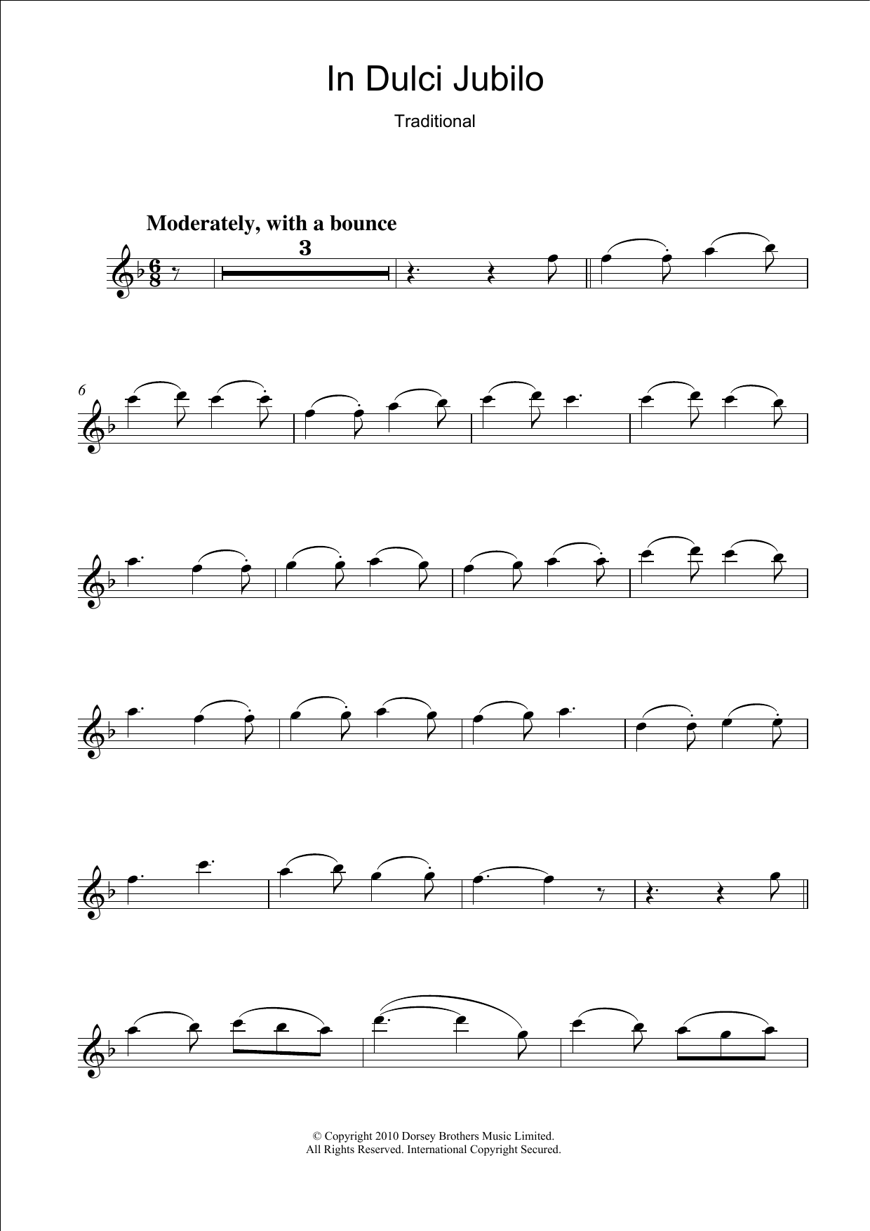 Download Christmas Carol In Dulci Jubilo Sheet Music and learn how to play Violin PDF digital score in minutes