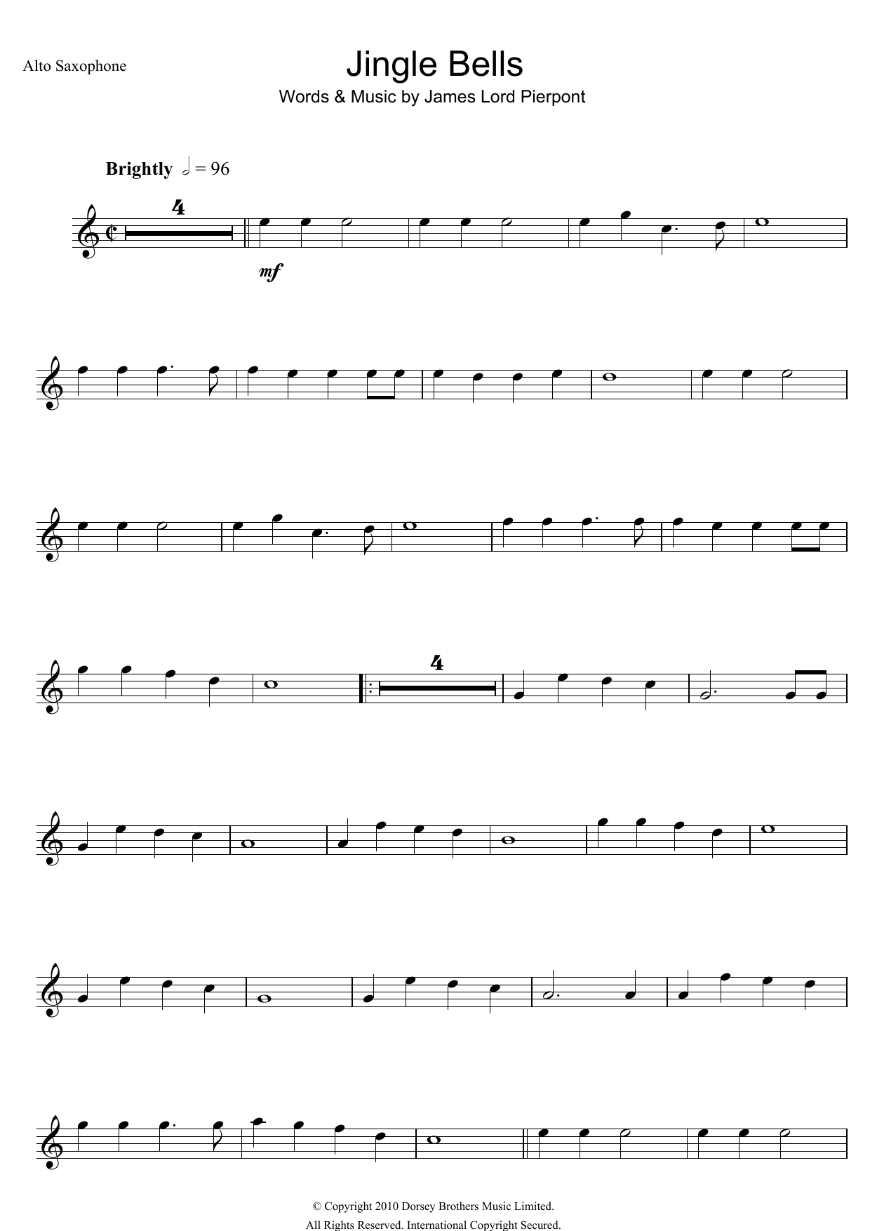 Download J. Pierpont Jingle Bells Sheet Music and learn how to play Violin Duet PDF digital score in minutes
