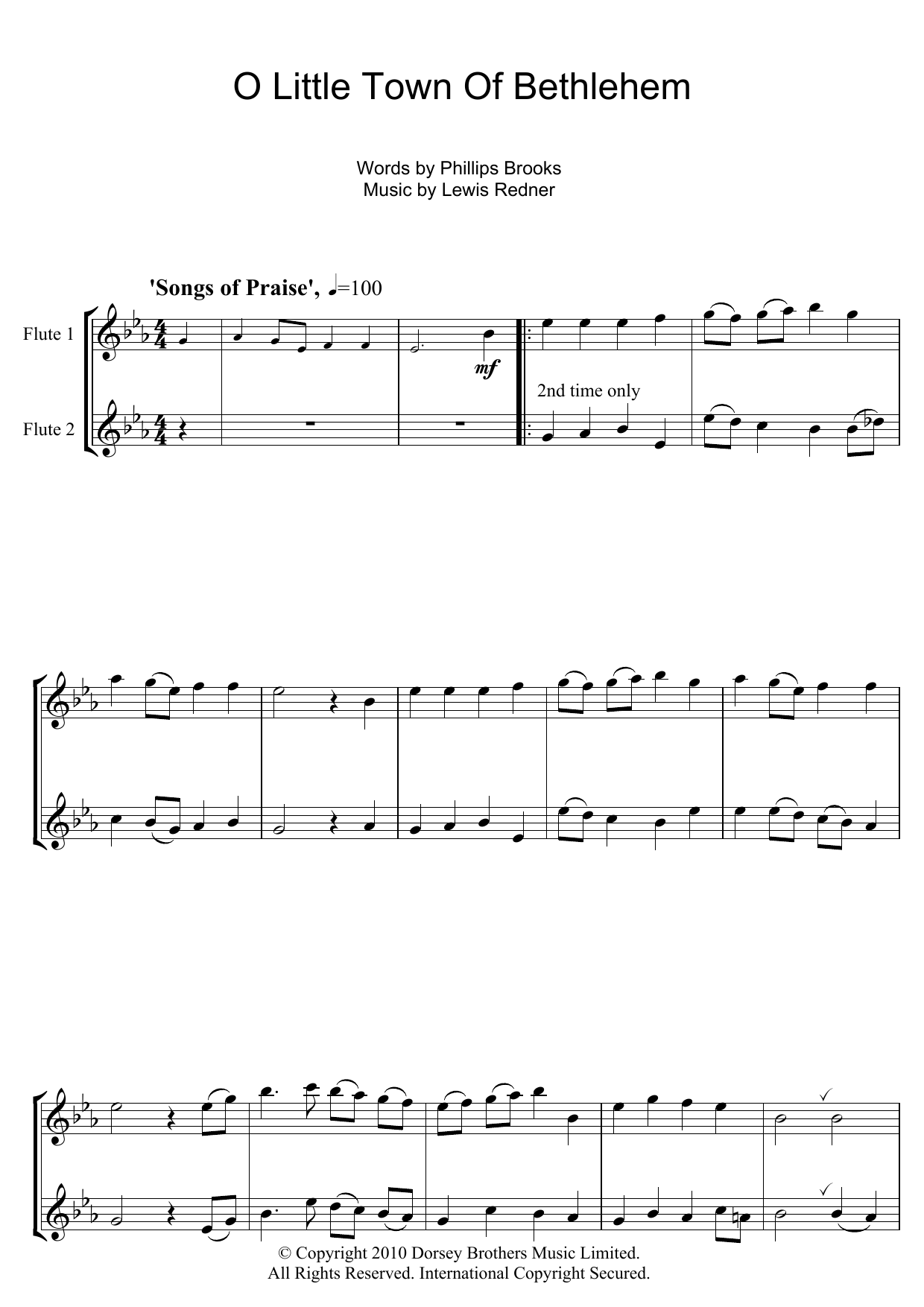 Download Christmas Carol O Little Town Of Bethlehem Sheet Music and learn how to play Violin Duet PDF digital score in minutes
