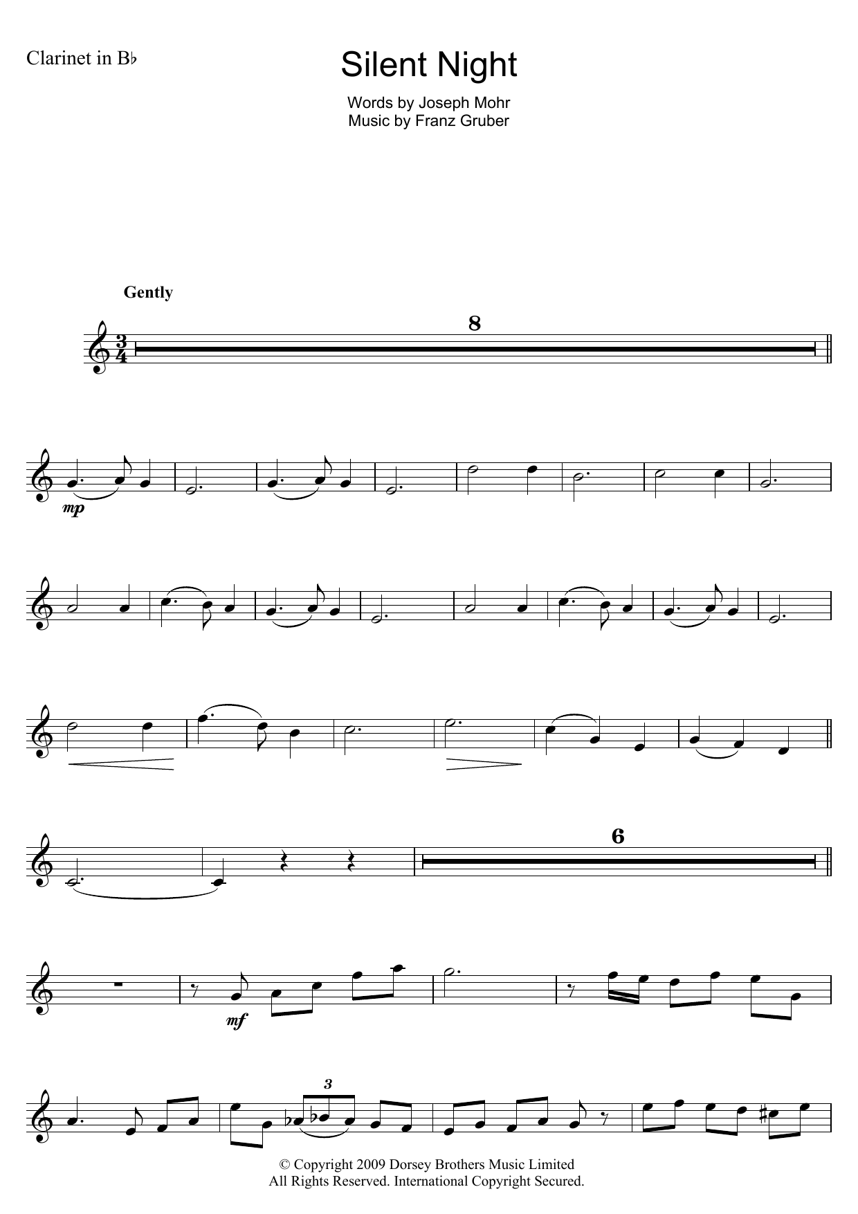 Download Franz Gruber Silent Night Sheet Music and learn how to play Piano, Vocal & Guitar (Right-Hand Melody) PDF digital score in minutes