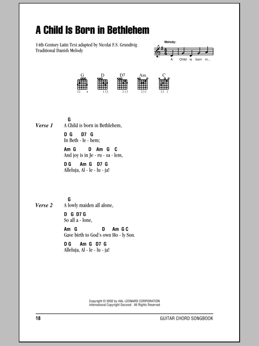 Download Traditional Danish Melody A Child Is Born In Bethlehem Sheet Music and learn how to play Trumpet PDF digital score in minutes