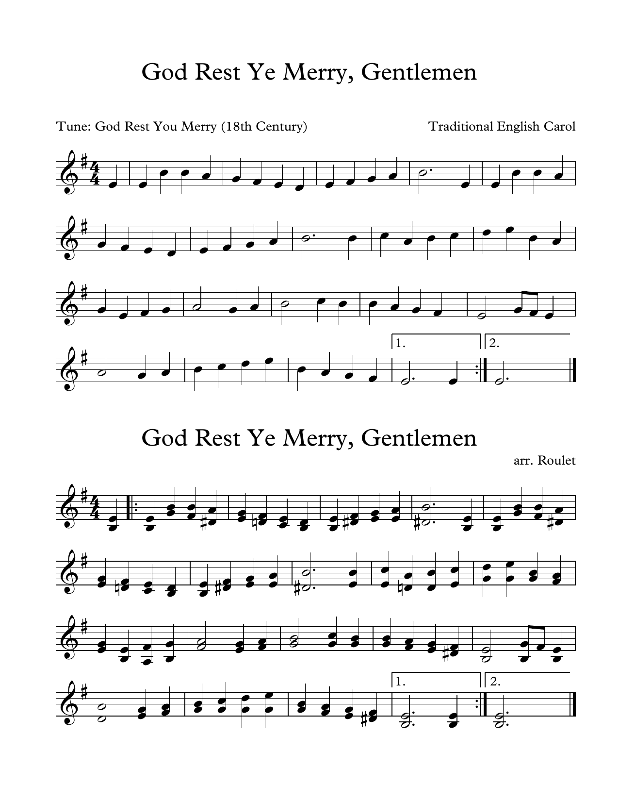 Download Traditional English Carol God Rest Ye Merry Gentlemen (arr. Patrick Roulet) Sheet Music and learn how to play Marimba Solo PDF digital score in minutes