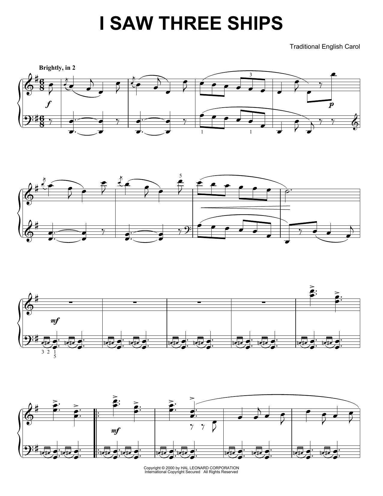 Download Christmas Carol I Saw Three Ships Sheet Music and learn how to play Flute PDF digital score in minutes