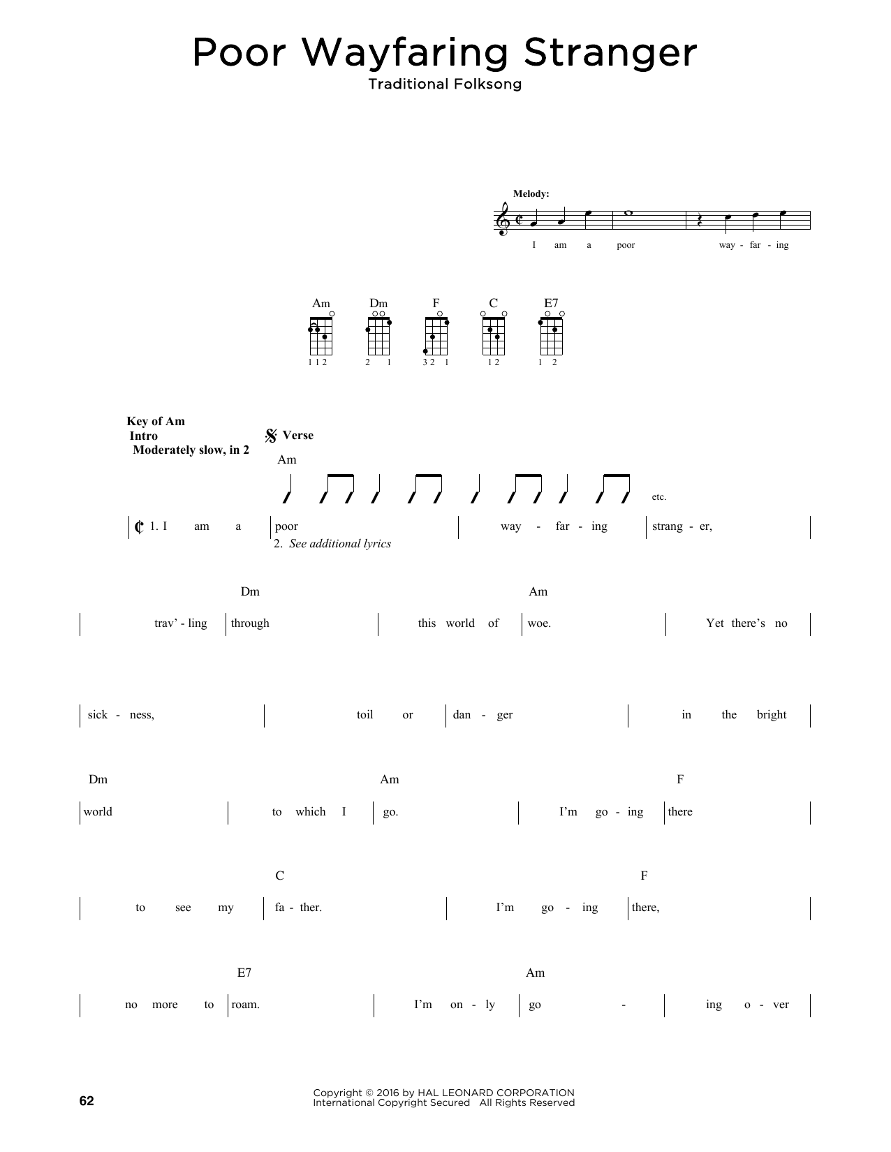 Download Traditional Folksong Poor Wayfaring Stranger (arr. Fred Sokolow) Sheet Music and learn how to play Mandolin PDF digital score in minutes