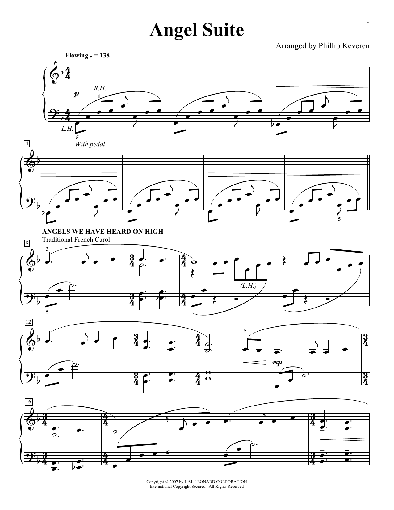 Download Traditional French Carol Angel Suite (arr. Phillip Keveren) Sheet Music and learn how to play Piano Solo PDF digital score in minutes