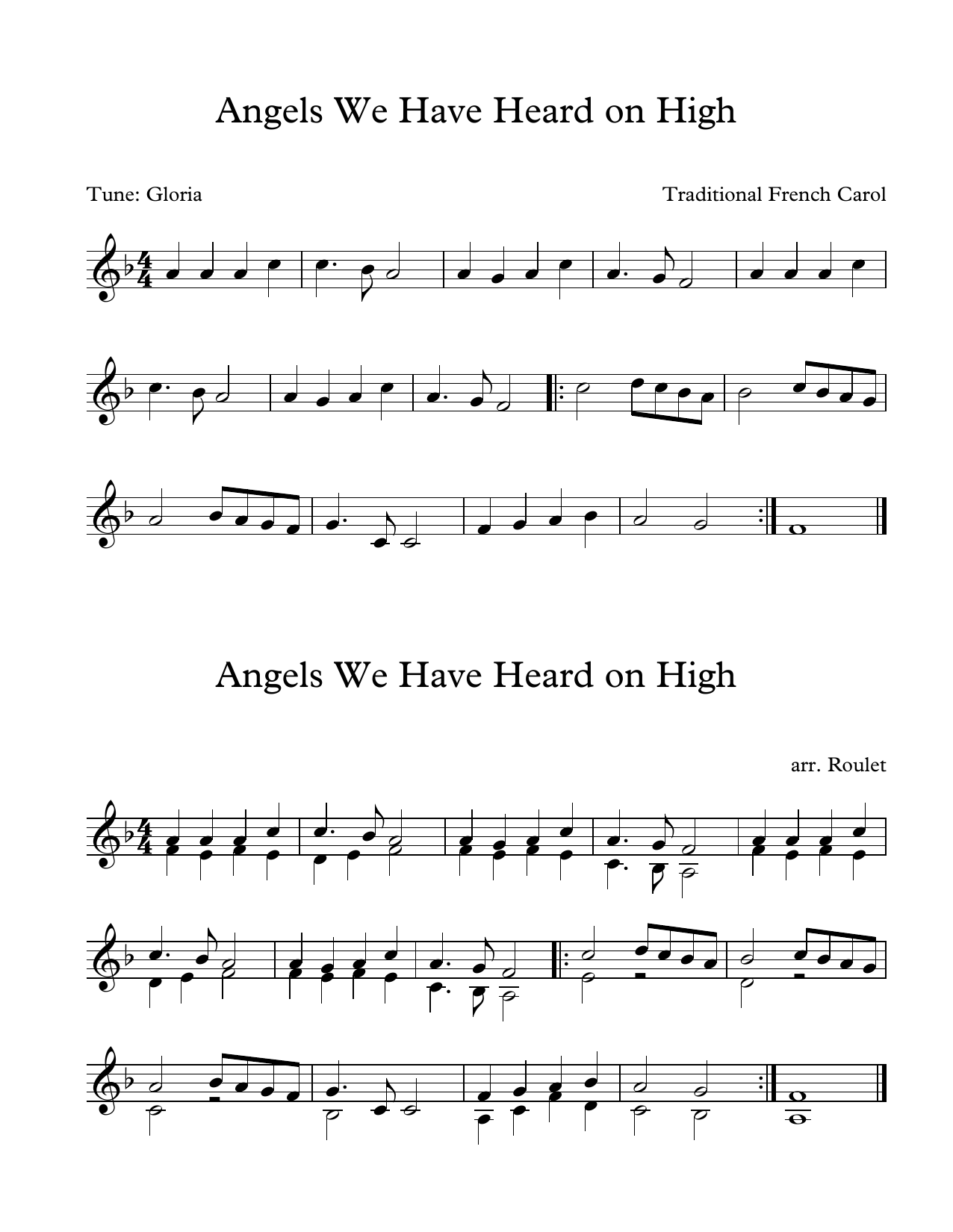Download Traditional French Carol Angels We Have Heard on High (arr. Patrick Roulet) Sheet Music and learn how to play Marimba Solo PDF digital score in minutes